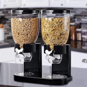 Dual Control Cereal Food Storage Dry Food Oatmeal Dispenser Snack Bottles 7L